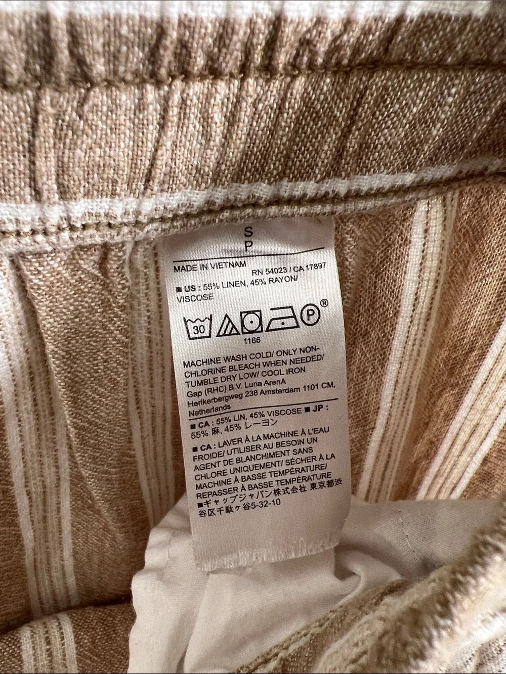 Banana Republic linen wide leg crop